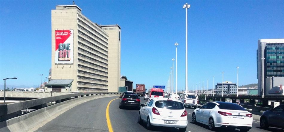Our first site, on the Eastern Wall of the Customs House, Cape Town