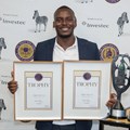 Njabulo Phewane from KWV with trophies for Best Distilled Gin and Best Gin of Show for Imagin Classic. Source: Supplied.