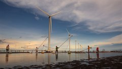 Fishermen catching near windfarms. Source: Tran le Tuan/Pexels