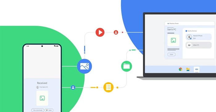 Android Nearby Share comes to Windows. Source: Google