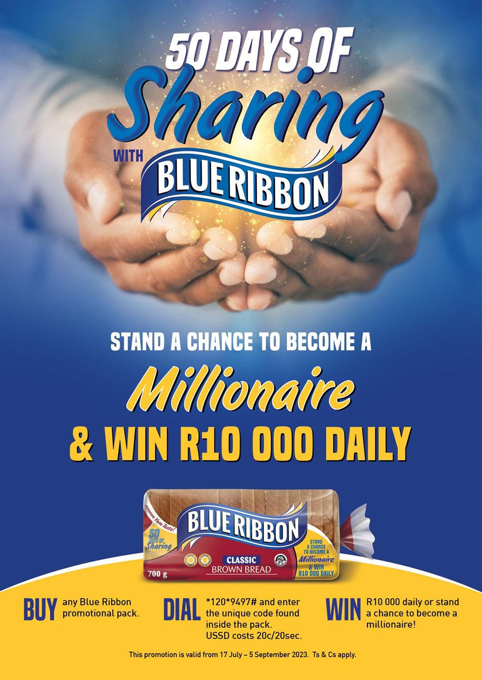 Blue Ribbon's #50DaysOfSharing campaign: Your chance to wake up a millionaire!