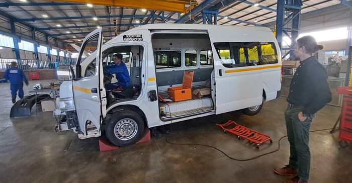 SU and Pham have retrofitted a taxi to become an EV. Source: Supplied