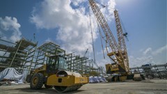 XCMG equipment at the Dangote site. Source: Supplied