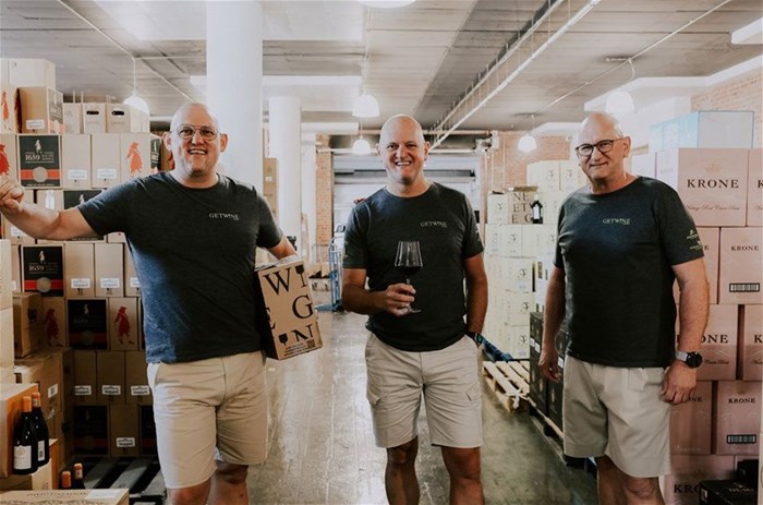 The Wegner brothers, who own and manage Getwine. L to R: Ad, Johan and Karel Wegner. Image supplied