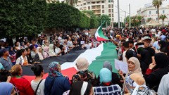Tunisians gather during a pro-Palestinian protest to express solidarity with Palestinians in Gaza, in Tunis, Tunisia, 20 October 2023. REUTERS/Jihed Abidellaoui/File Photo.