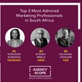 Agency Scope 2023/2024 SA's top three most admired marketing professionals named