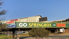 The Springbox ad outside OR Tambo. Source: Supplied.