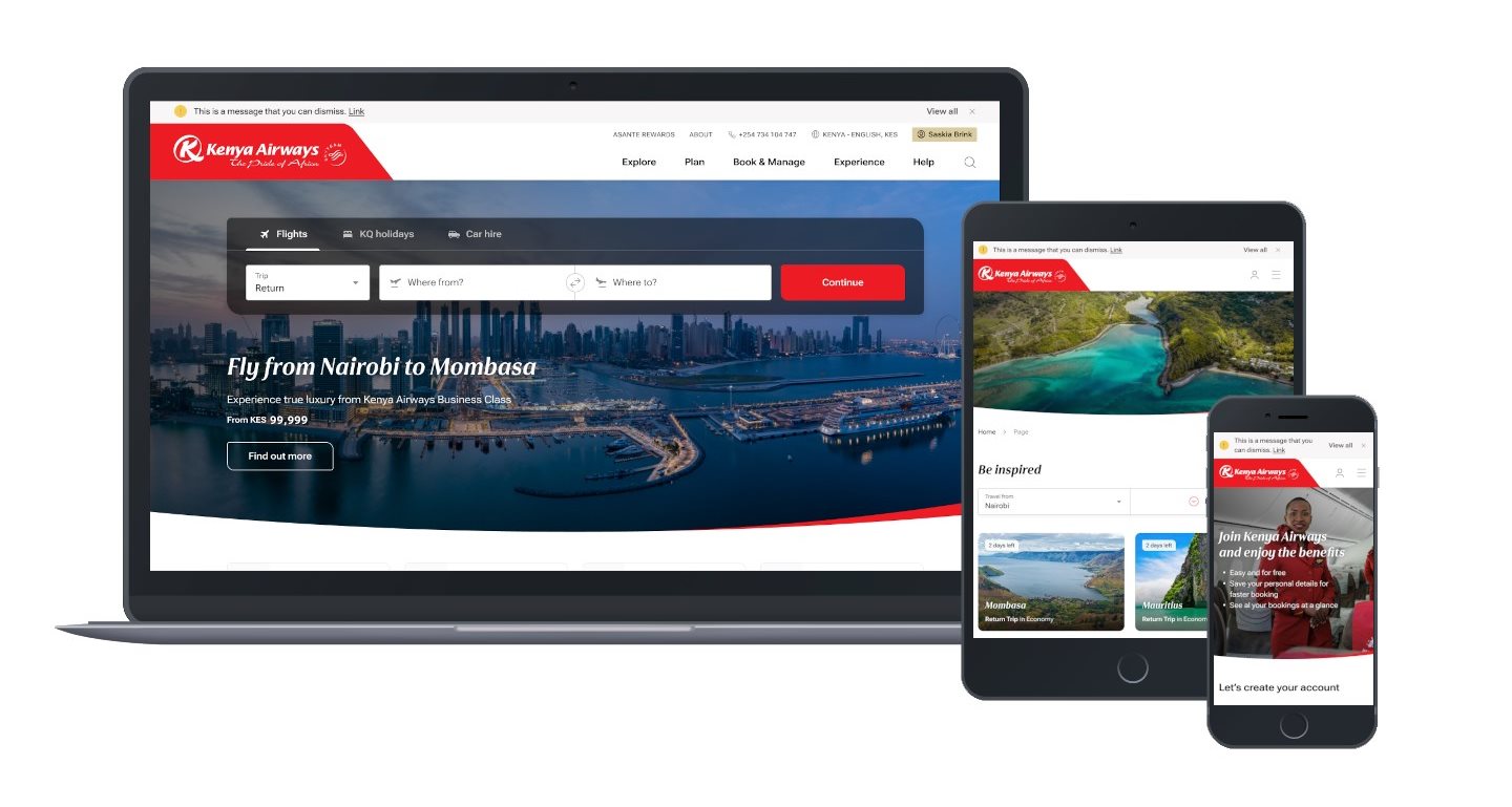 Bluegrass successfully transforms Kenya Airways website