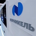 The logo of Russia's mining company Norilsk Nickel (Nornickel) is seen during the St. Petersburg International Economic Forum. Source: Reuters/Maxim Shemetov