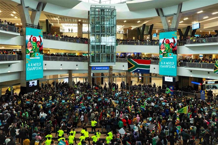 Brands maximise DOOH domination as Springboks land at OR Tambo