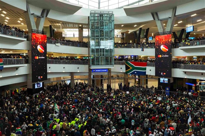 Brands maximise DOOH domination as Springboks land at OR Tambo