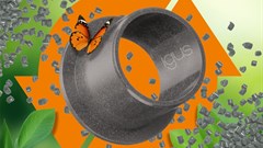 iglide ECO P210 is a super-tough chemical resistant bearing from recycled plastic.