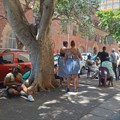 Queues of people trying to claim UIF and get help for other issues are almost a permanent feature outside the labour department offices in Cape Town. Photo: Qaqamba Falithenjwa