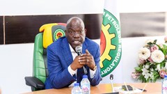 NUPRC CEO Gbenga Komolafe in December received awards for public service from the SUN Newspaper and for distinction from foreign investment network. Source: Facebook/NUPRC