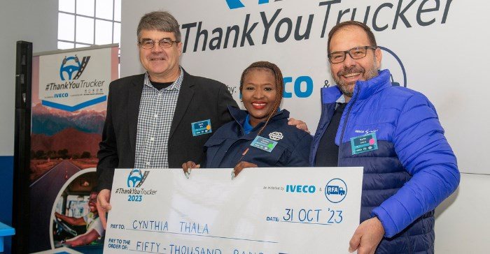 Unitrans mother of three Cynthia Thala takes home the #ThankYouTrucker award for 2023