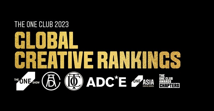 Image supplied. 
The One Club for Creativity’s Global Creative Rankings 2023 have been announced with ? and us Dubai named the Regional Agency for the Middle East and Africa.