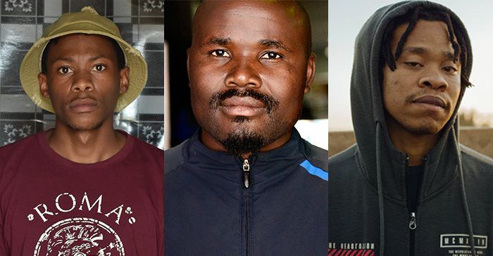 Images supplied. Image by @Lesley Svenson. L to r: Lunathi Mngxuma, Jabulani Dhlamini,and Sibusiso Bheka