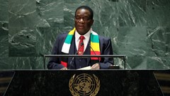 File photo: President of Zimbabwe Emmerson Dambudzo Mnangagwa addresses the 78th Session of the UN General Assembly in New York City, US, 21 September 2023. Reuters/Brendan McDermid/File Photo