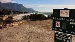 More than two million litres of sieved raw sewage is pumped out to sea off Camps Bay every day. This is one of three marine outfalls, the other two being at Greenpoint and Hout Bay. The City has commissioned a study to determine the costs of treating the sewage first, or piping it to existing wastewater treatment works or further out to sea. Photo: Steve Kretzmann / Groundup