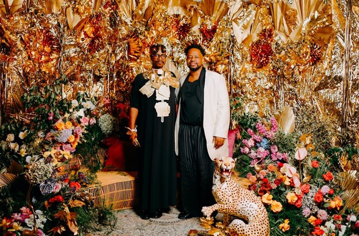 Athi-Patra Ruga and Unathi Mkonto at the Zeitz Mocaa Gala (Credit: Ramiie G)