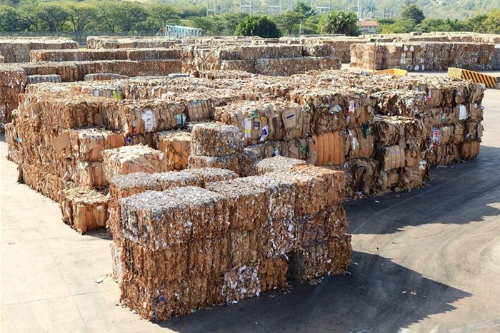 Bales of recovered paper. Image: Sappi