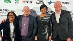 Source: © Modern Marketing Kalay Maistry and Dustin Chick, Razor PR, Nevashnee Naicker, Anglo American, and Ryan Woor, M&C Saatchi Talk at the 2023 Sabre EMEA Awards