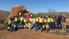 Wits students at the Bushveld Complex