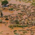 An aerial view shows a deserted and flooded traditional homestead following heavy rains in Garsen, Tana Delta within Tana River county, Kenya 23 November 2023. Reuters/Thomas Mukoya/File Photo