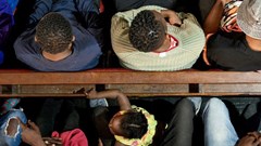Mourners as seen at the Central Methodist Mission, at the memorial service in honour of the Marshalltown fire victims, in Johannesburg, South Africa, 8 September 2023. Reuters/Shiraaz Mohamed/File Photo