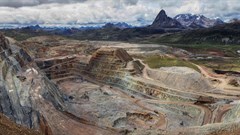 The Alpamarca open pit mine in Peru is Volcan Compañia Minera's biggest operation.