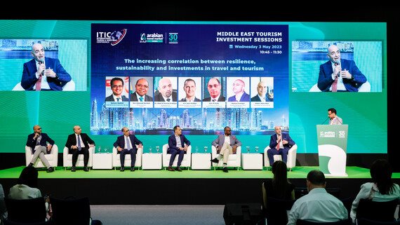 Image by Katja Hamilton. The Global Stage at the Arabian Travel Market in Dubai