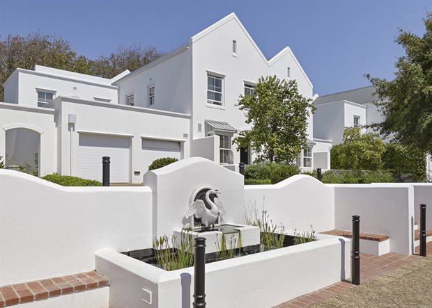 Source: This spacious two-bedroom double-storey property in New Court at Steenberg is on the market for R11,750,000. The estate, comprises only 18 homes, and boasts communal amenities.