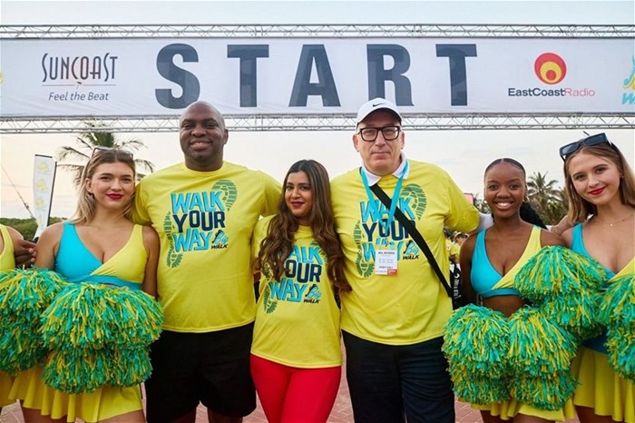 A sea of turquoise and yellow takes over KZN&#x2019;s promenade for the Suncoast East Coast Radio Big Walk