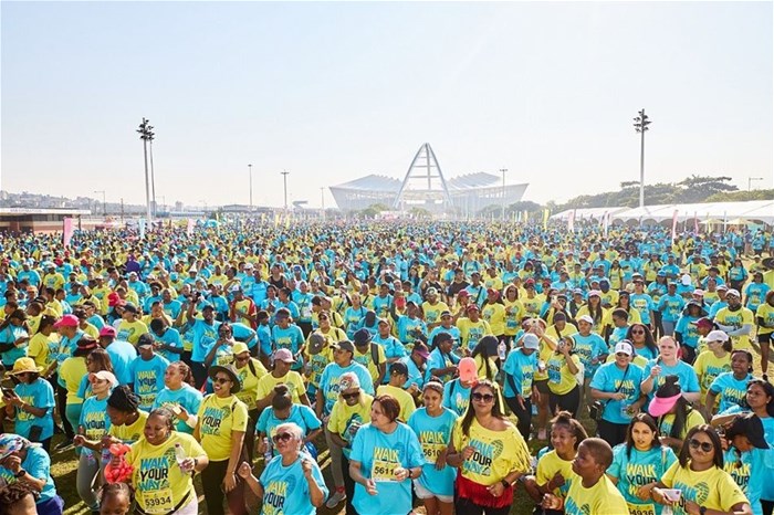 A sea of turquoise and yellow takes over KZN&#x2019;s promenade for the Suncoast East Coast Radio Big Walk