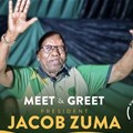 A poster advertising a meet and greet with Jacob Zuma. Source: Instagram.