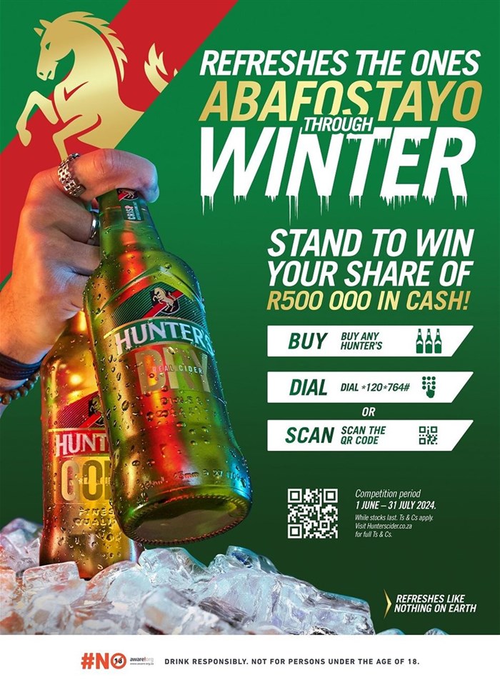 Hunter&#x2019;s Premium Cider &#x2018;Refreshes The Ones Abafostayo Through Winter&#x2019;