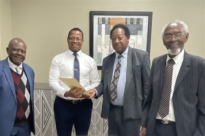From left to right: Professor H Chimhundu (Dean of the College of Social Sciences, ZAS), Professor Langa Khumalo (Executive Director of SADiLaR), Professor CFB Nhachi (President of ZAS), and Professor C Chetsanga (Founding President of ZAS).