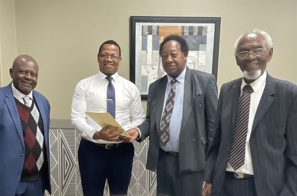 From left to right: Professor H Chimhundu (Dean of the College of Social Sciences, ZAS), Professor Langa Khumalo (Executive Director of SADiLaR), Professor CFB Nhachi (President of ZAS), and Professor C Chetsanga (Founding President of ZAS).