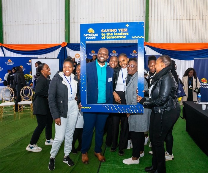 Richard Manzini, CEO Daybreak Foods and some of the imcoming YES Programme Candidates