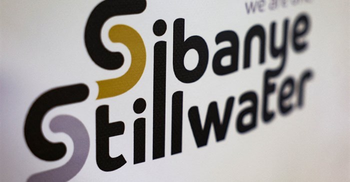 A logo of Sibanye-Stillwater is seen at a mine in Marikana. Source: Reuters/Siphiwe Sibeko
