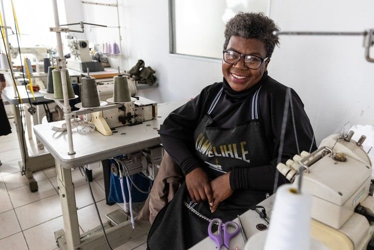 Founder of Kamvelihle Clothing Bongiwe Jonga wants to expand to a bigger business. Photos: Ashraf Hendricks