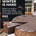 Treat yourself to chocolate cake and coffee for only R65!
