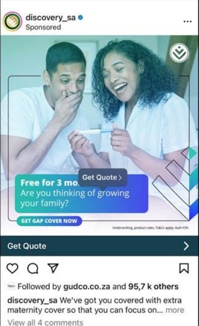 Source: © News24  Last month in June Discovery's gap cover ad was found misleading by the ARB