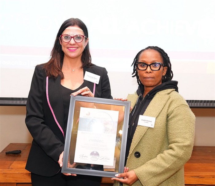 Pictured: Sarina de Beer, Director of Global Product Development at Ask Afrika; and Unathi Boniwe Head of Marketing Investec Private Banking