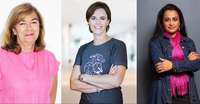 Source: Supplied. Nikki Kettles, executive: licences and payment regulation at Mukuru; Sandy Rheeder, chief information officer at Mukuru; Savina Harrilall, chief people officer at Mukuru.