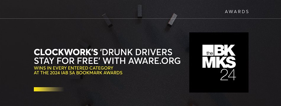 Clockwork&#x2019;s &#x2018;Drunk Drivers Stay for Free&#x2019; with Aware.org wins at 2024 IAB SA Bookmark Awards