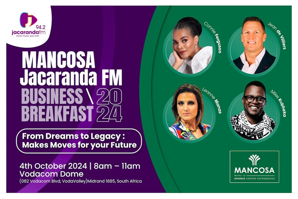 Unlocking success: South African celebrities to share business journeys at exclusive breakfast event