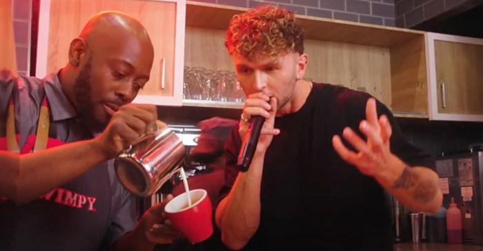 Wimpy's R19.90 short Cappu-cci-no special launch comprises the creative integration of sounds like a coffee machine-meets-beatboxer (Image supplied)