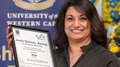 Source: Red Cross War Memorial Children’s Hospital CEO, Anita Parbhoo, is the 2024 recipient of the Jakes Gerwel Award in Public Health. Photo supplied by Jeffrey Abrahams.