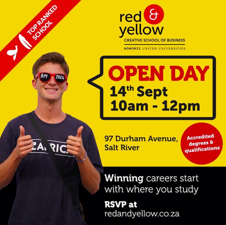 Start your winning career at Red and Yellow Creative School of Business